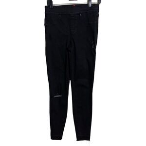 Spanx Vintage Distressed Ankle Skinny Jeans In Black Size S